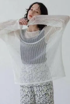 JEANASIS メッシュレースBIGプルオーバー オフホワイト