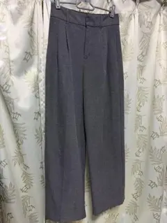 【即購入OK】GU ジーユー タックワイドパンツ グレー Sサイズ