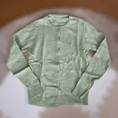 【新品未使用】無印良品 シルク混 カーディガン ライトグリーン