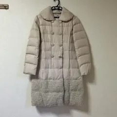 ベージュ ダブルボタン ロングコートのサムネイル