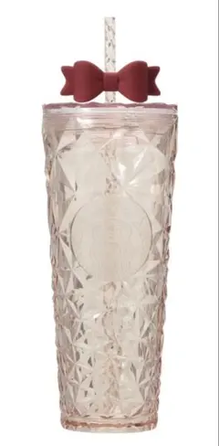 スターバックス2025ホリデー　コールドカップタンブラーリボン