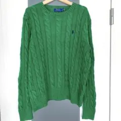 Polo Ralph Lauren men's ケーブルニットセーター緑S 新品