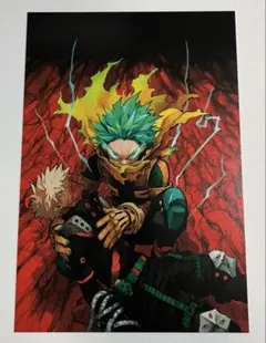 僕のヒーローアカデミア　原画展　ポストカード　緑谷出久　爆豪勝己