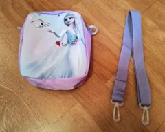 キッズ　アナ雪エルサ　ポシェット　ショルダーバック　パープル