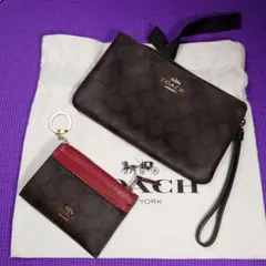 COACH ポーチ＆定期券入れのセット