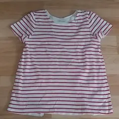 earth music &ecology ボーダー Tシャツ 赤 白 花柄