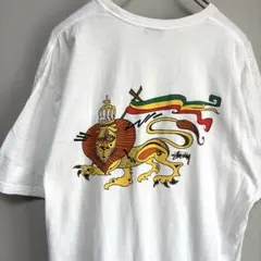stussyオールド ステューシー Tシャツ 王冠ライオン グラフィック 白XL