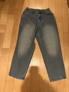 GU デニムキャロットパンツ　ブルー