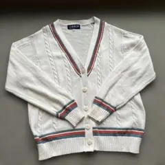 BIANCA ケーブルニット Vネックカーディガン スクール