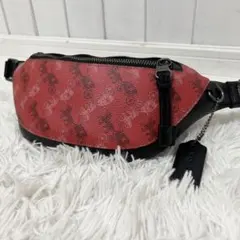 ⭐️極美品⭐️コーチ ウエストポーチ ボディバッグ ホース&キャリッジ PVC 赤