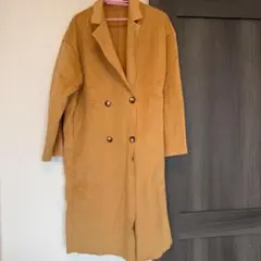 【オフシーズン特価】ロングコート キャメル ダブル 綺麗め【来服用・新品】