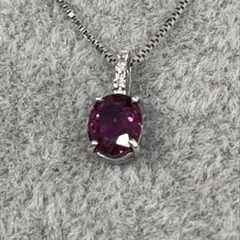 マルヴェセア 0.259ct パパラチアサファイア ネックレス Pt 鑑別書付き 