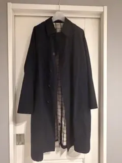 メ*様 アナトミカ　シングルラグランコート48 ネイビー ステンカラーコートのサムネイル