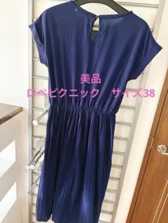 ROPÉ PICNIC 半袖ワンピース 38サイズ ダークブルー