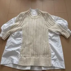 sacai ドッキングニットシャツ 20-05238 サイズ1 美品のサムネイル