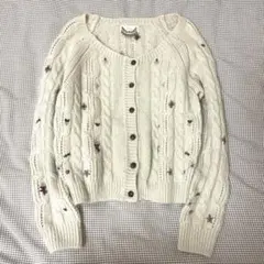 crisp 古着風カーディガン 刺繍カーディガンのサムネイル