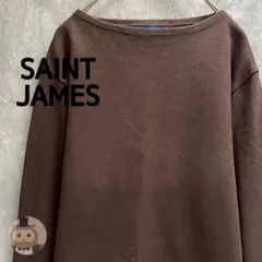 か*び様 【フランス製】セントジェームス バスクシャツ 無地 長袖 古着 レディ