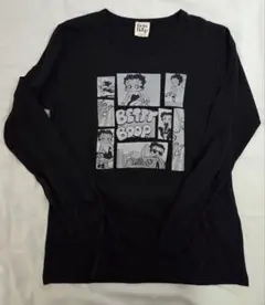 Betty Boop 長袖Tシャツ ブラックのサムネイル