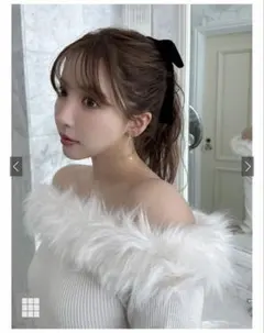 GRL ファーオフショルダーニットトップス　an1271 アイボリー　S