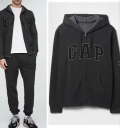 GAP ジップアップパーカー ダークグレー