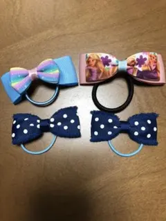 ハンドメイド ヘアゴム 4点セット