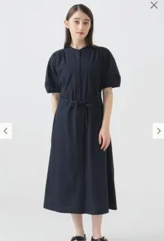 SOÉJU デシンギャザーワンピース ネイビー - メルカリ