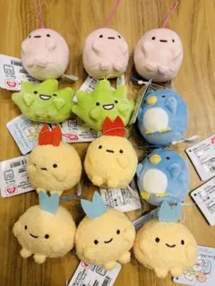すみっコぐらし　ゴム付きぬいぐるみマスコット　12点まとめ売り