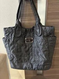 マークジェイコブス ロゴ トートバッグ キルティング ナイロン 黒