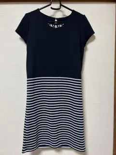 未使用美品♪ビジュー付き半袖ワンピースSサイズ