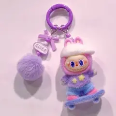 ラブブ のぬいぐるみキーホルダーlabubu スケートシューズ １個