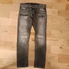 REPLAY ダメージ加工スリムフィットデニム
