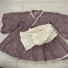 花柄浴衣 薄紫色 110