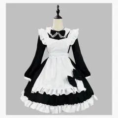 サイズ: Mメイド服 コスプレ 5点セット 長袖 日系 萌え 可愛い コンカフェ