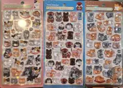 ボンボンドロップシール 日本犬 柴犬 猫 3点セット