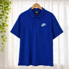 NIKE ポロシャツ S 刺繍ロゴ ブルー Dri-FITのサムネイル