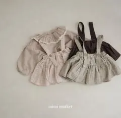 【新品未使用】mimimarket 2026ssサス付きスカート90㎝　ピンク