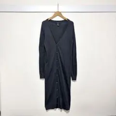 FOREVER21 ロングカーディガン M グレー ボタン ニット 羽織りのサムネイル