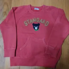 クマ刺繍 トレーナー120ダブルＢdoubleミキハウス