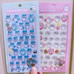 <値下げ>ちいかわ 3Dステッカー 2枚セット 海外製