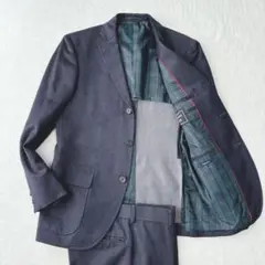 【美品】ジェイプレス　JPRESS チェック柄　スーツ　セットアップ　ネイビー