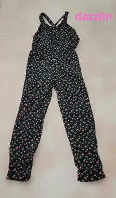 dazzlin 花柄スリーブレスオールインワン オーバーオール