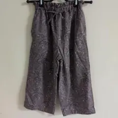 Petitmainプティマインペイズリー柄ロングパンツグレージュ100