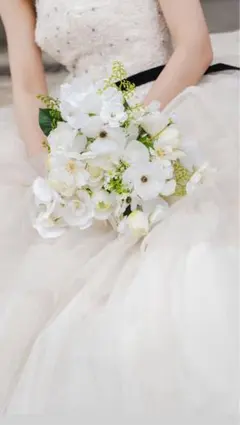 【前撮り】ホワイトブーケ&ブートニア