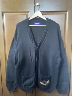 FUCKING AWESOME 花柄刺繍カーディガン ブラック Mのサムネイル