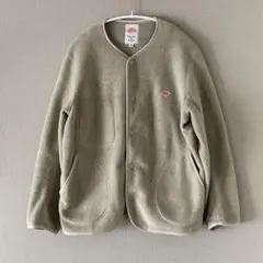 極美品*DANTON ダントン フリースカラーレスジャケット ベージュ 匿名配送