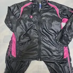 Champion ブラック・ピンク ウィンドブレーカーセット
