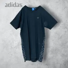 【adidas アディダス】　半袖チュニック　後ろ柄切り替え　ブラック　Mのサムネイル