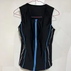 スポーツ用水着 ブラック/ブルー スリーブレス　上着のみ！！！