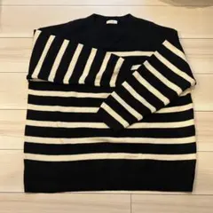 LOWRYSFARM ローリーズファーム ストライプ クルーネックニット 長袖