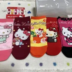 新品　HELLO KITTY 靴下5足組 23-25cm サンリオ　キティ